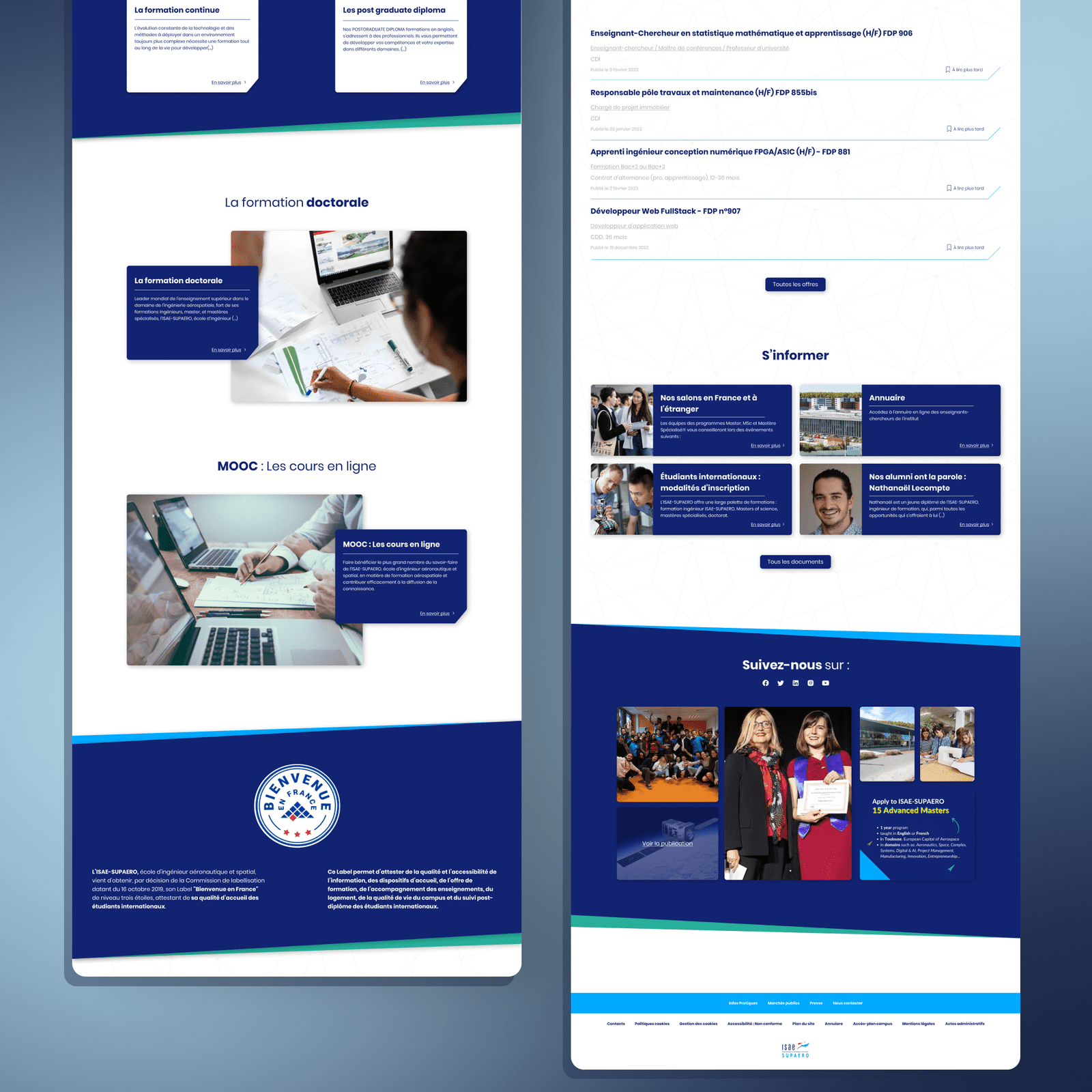 Studio Nanou, Studio de communication graphique - Isae Supaero - Refonte site web - UI Design - UX Design