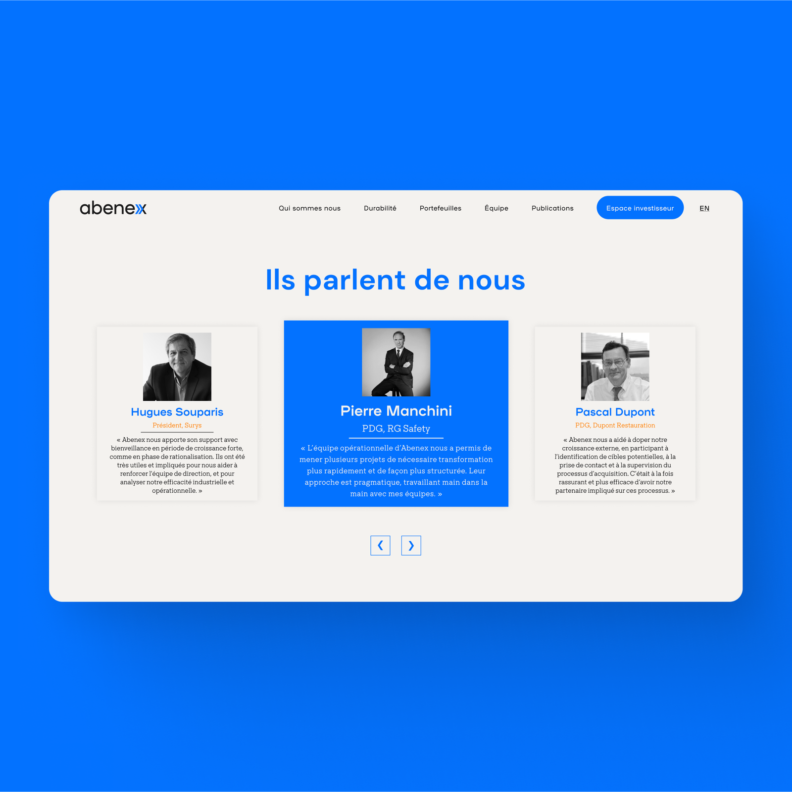 Studio Nanou, Studio de communication graphique - Abenex - Refonte site web - UI Design - UX Design