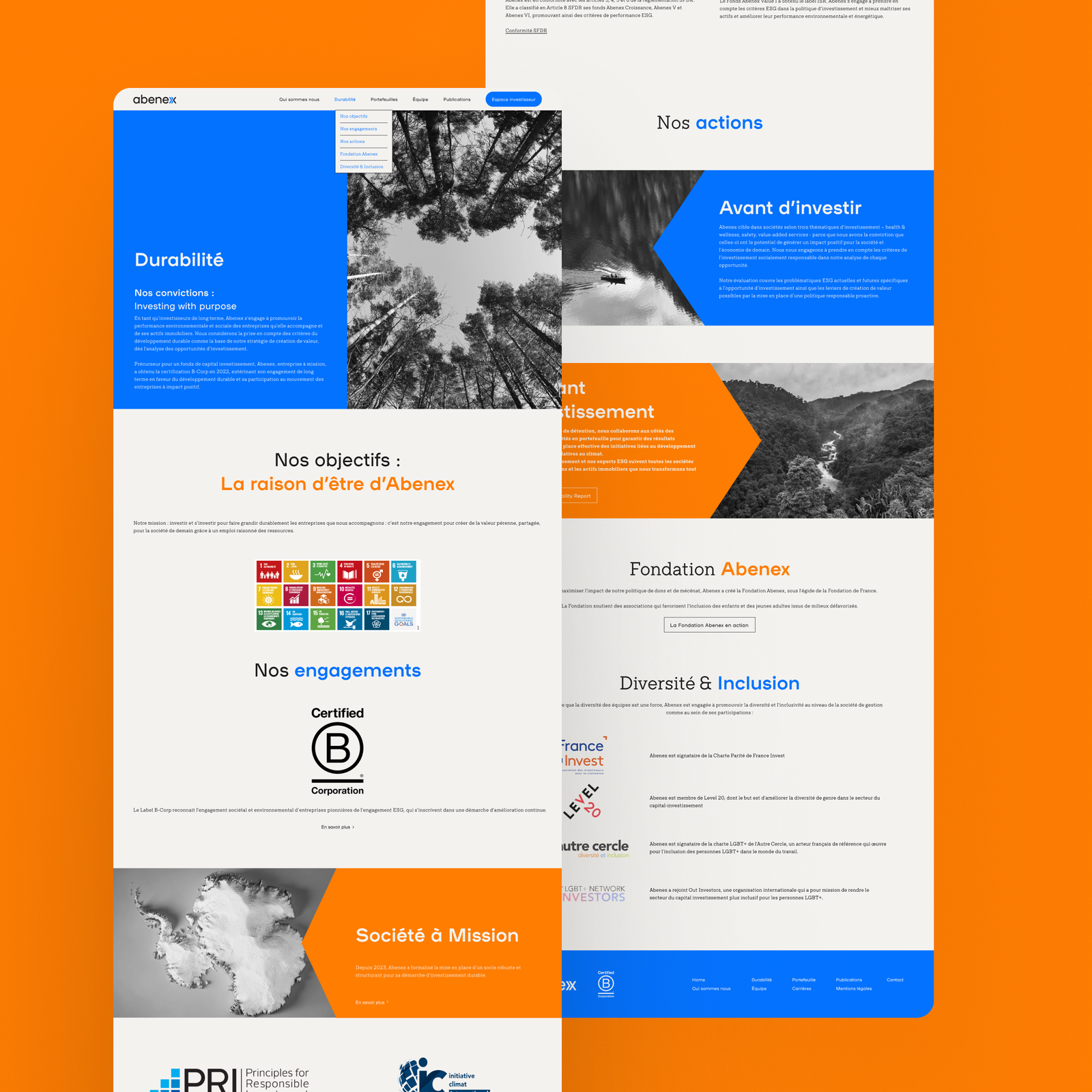 Studio Nanou, Studio de communication graphique - Abenex - Refonte site web - UI Design - UX Design